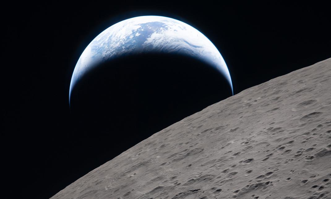 Credit: NASA. View of Earth from Artemis II Mission
